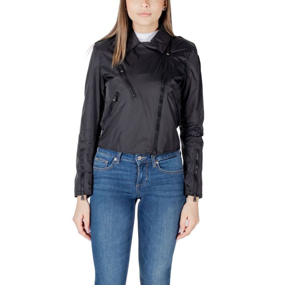 Blauer Black Polyamide Biker Women's Jacket